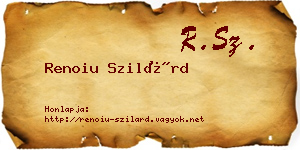 Renoiu Szilárd névjegykártya