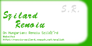 szilard renoiu business card